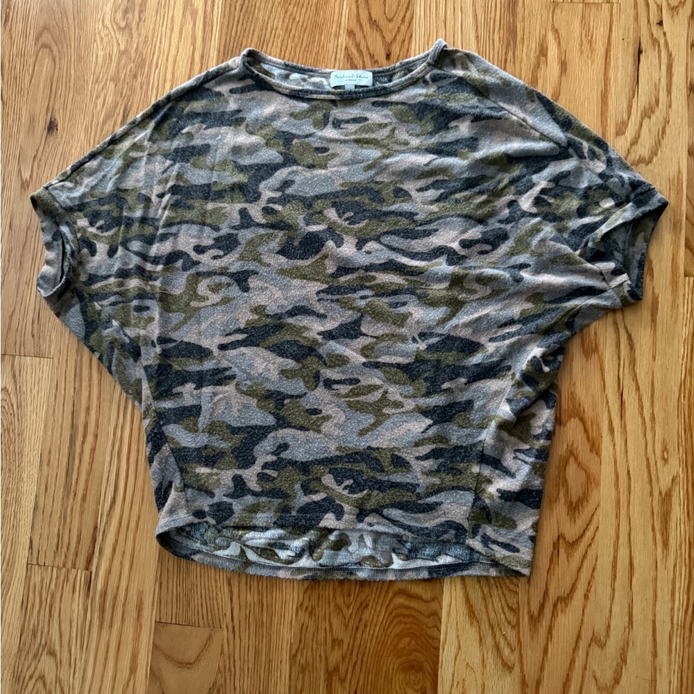 Michael Stars Camouflage Short Sleeve Top